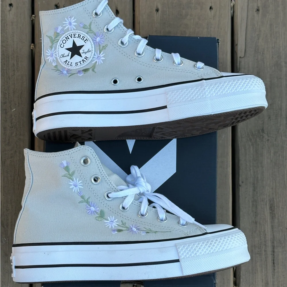 Converse Gray CTAS Platform High Casual Sneaker Womens 6.5 | GS Girls 5Y NEW
